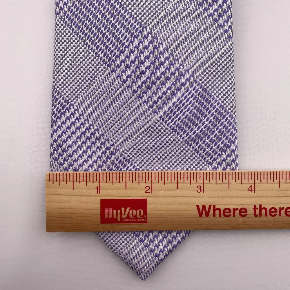 COUNTESS MARA Men's Designer Silk Necktie Purple Plaid Hand Made China 60